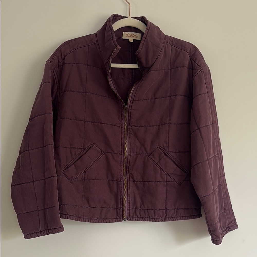 Listicle Deep Purple Quilted Jacket
